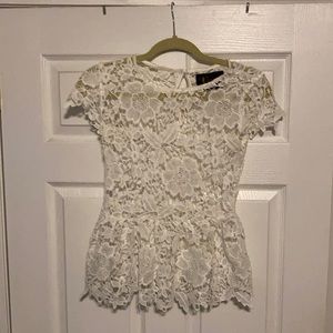 Lace peplum